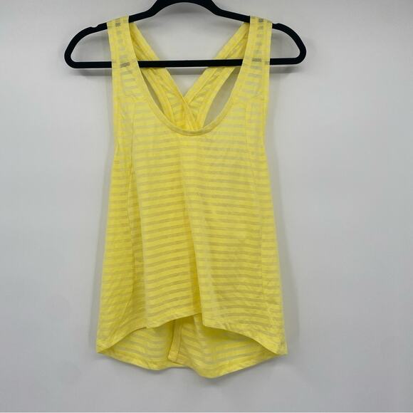 Zyia Women's Lemon Yellow Nimbus Split Back Tank Top Size XL X-Large - Picture 3 of 9